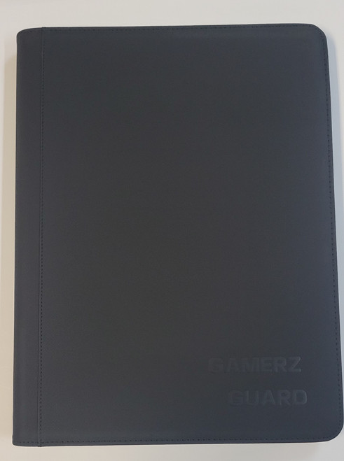 Black 16-Pocket PU Leather Binder