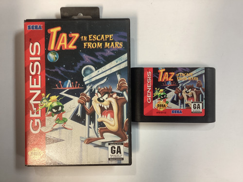 Taz in Escape from Mars Cardboard Box- Sega Genesis Boxed - Gamerz