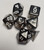 Black Transparent Acrylic 7 piece Polyhedral dice set