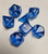 Dark Blue Transparent Acrylic 7 piece Polyhedral dice set