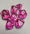 Pink Transparent Acrylic 7 piece Polyhedral dice set