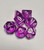 Purple Transparent Acrylic 7 piece Polyhedral dice set