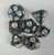 Rope Design Rainbow White Metal Dice 7 piece Polyhedral dice set Q3