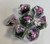 Clear Mushroom Resin 7 Dice Set
