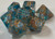 Water Blue Pocket Critters Resin 7 Dice Set