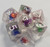 Colorful Spider Critters Resin 7 Dice Set