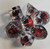 Scarlet Skulls Resin 7 Dice Set
