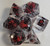 Scarlet Skulls Resin 7 Dice Set