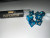 Aqua Blue Marble Acrylic 7 Dice Set