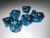 Aqua Blue Marble Acrylic 7 Dice Set
