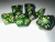 Forest Green Marble Acrylic 7 Dice Set