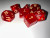 Lava Red Marble Acrylic 7 Dice Set