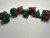 Runefused 7 Piece Acrylic Dice Set – Green & Red