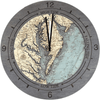 Nautical Wood Maps Chesapeake Bay Tide & Time Clock