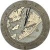Nautical Wood Maps Hilton Head Tide & Time Clock