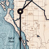 Sarasota Nautical Topographic Wood Clock - Customizable