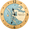 Bradenton & The Beaches Nautical Topographic Wood Clock - Customizable