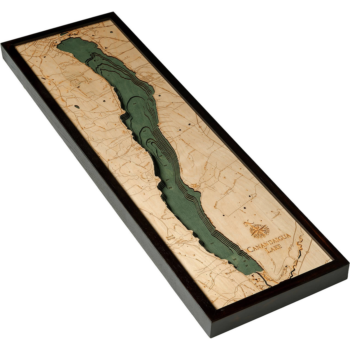 Canandaigua Lake Wooden Map Art Topographic 3D Chart   Me Canand 3  65548.1478226285 