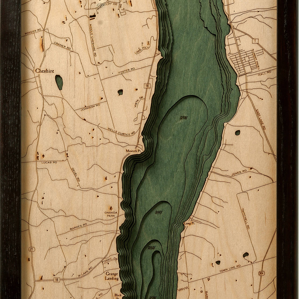 Canandaigua Lake Wooden Map Art Topographic 3D Chart   Me Canand 6  92345.1478226287 