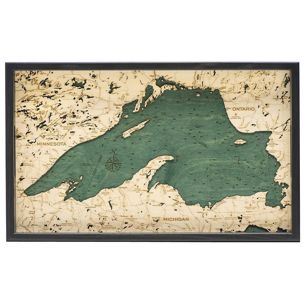 Lake Superior Great Lakes Wooden Serving Tray Wood Platter