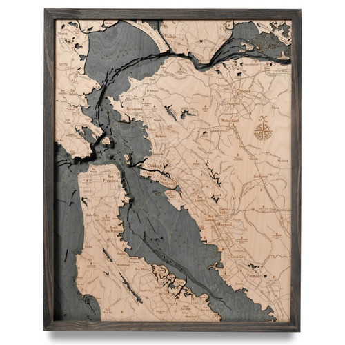 San Francisco / Bay Area - Large - Grey Frame San Francisco / Bay Area - Large - Grey Frame