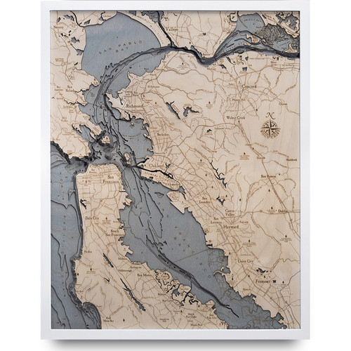 San Francisco / Bay Area - Large - White Frame San Francisco / Bay Area - Large - White Frame