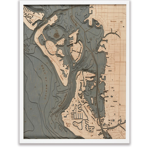 Lido Key & Siesta Key - White Frame Lido Key & Siesta Key - White Frame