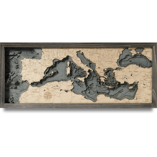 Mediterranean Sea - Grey Frame Mediterranean Sea - Grey Frame