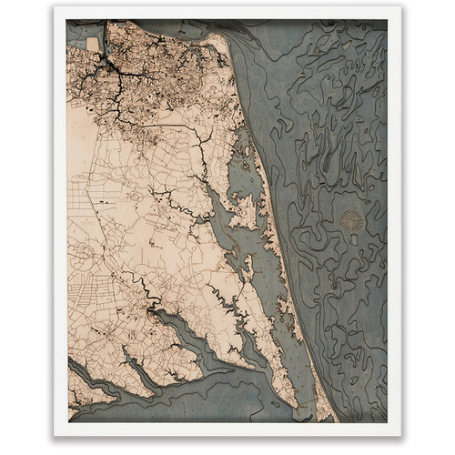 Virginia Beach to Kitty Hawk - White Frame Virginia Beach to Kitty Hawk - White Frame
