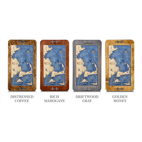 Cape Cod Nautical Map Serving Tray with Boat Cleat Handles Cape Cod Nautical Map Serving Tray with Boat Cleat Handles