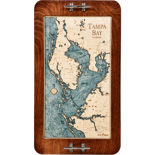 Tampa Bay Serving Tray with Boat Cleat Handles Tampa Bay Serving Tray with Boat Cleat Handles