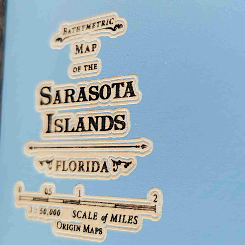 Sarasota 3D Topographic Wood Map