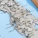 Florida 3D Topographic Wood Map