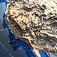 United States 3D Topographic Wood Map