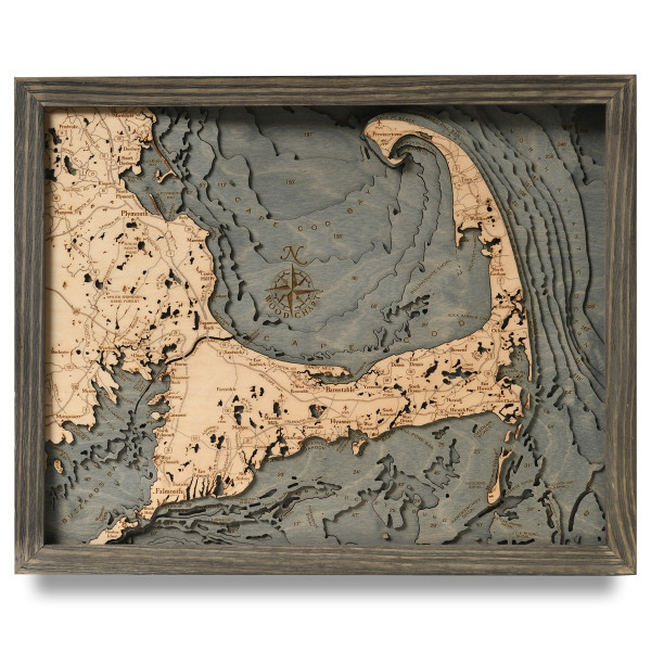 Cape Cod - Sm Wooden Map Art | Topographic 3D Chart