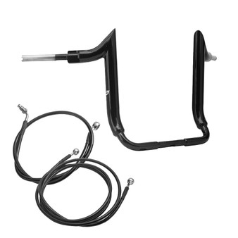 Kit Guidão Diablo Rhino 2" + Cabos Mecânicos com Embreagem Hidráulica para Harley-Davidson Touring Street Glide - Preto