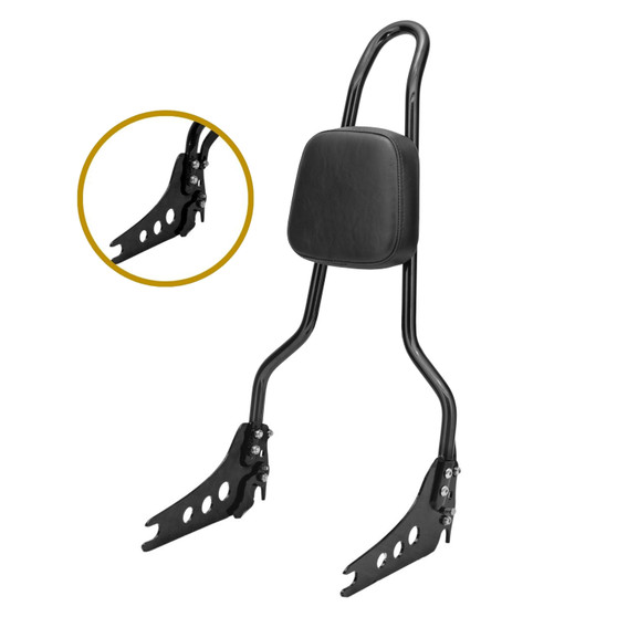 Sissy Bar Desmontável King 25" para Harley-Davidson Softail Blackline - Preto