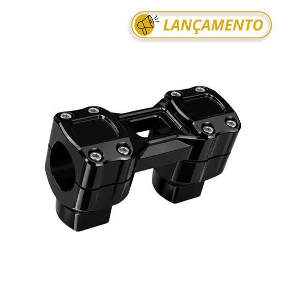 Riser Billet King Brutale 1.1/2" for Harley-Davidson Softail - Preto Brilho