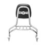 Sissy Bar King Low 16" Destacável com Bagageiro Removível para Harley-Davidson Softail Fat Bob - Inox Polido