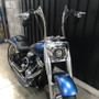 Guidão Diablo Quinado Robust 1.1/4" para Harley-Davidson Softail Fat Boy - Inox Polido