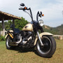 Guidão Diablo Quinado Clean Robust 1.1/4" para Harley-Davidson Softail Fat Boy - Preto