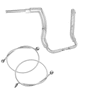 Kit Guidão Front King Rhino 2" + Cabos Mecânicos com Embreagem Hidráulica para Harley-Davidson Touring Electra Glide - Inox Polido
