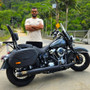 Ponteira Super Sport Wings El Camino para Harley-Davidson Softail Heritage 2025 - Inox Escovado com Capa Preta