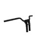 Kit Guidão Flat Bar Slim 1" + Riser Hawk Grip para Harley-Davidson Touring Road Glide - Preto