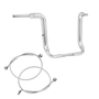 Kit Guidão Ape Classic Rhino 2" + Cabos Mecânicos com Embreagem Hidráulica para Harley-Davidson Touring Electra/Street/Ultra Glide - Inox Polido