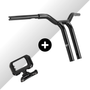 Guidão Sun Bar Pullback Robust 1.1/4" + Relocador de Velocímetro Display para Harley-Davidson Softail - Preto