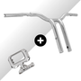 Guidão Sun Bar Pullback Robust 1.1/4" + Relocador de Velocímetro Display para Harley-Davidson Softail - Inox Polido
