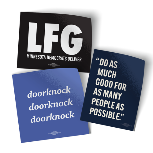 Minnesota House DFL Sticker Set (Vinyl Stickers -- Combo Pack of Three!)