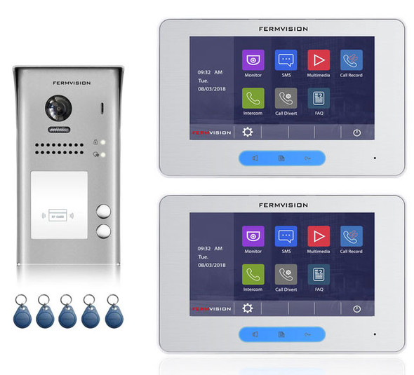 2-Wire 2pb (Duplex) Video Intercom w. Prox Kit