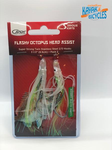 Catch Flashy Octopus Head Assist, used with Slow Boss and Beta Bug jigs. They are also ideal to be used with the Freestyle Kabura during times of aggressive feeding.